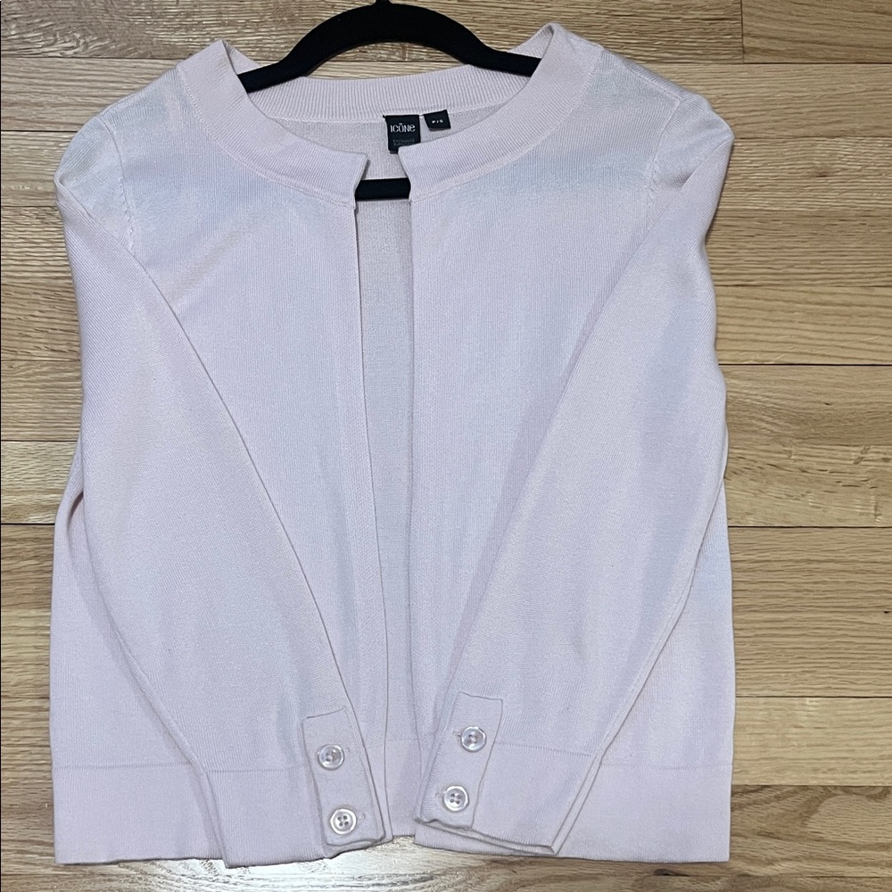 Simons Light Pink Open-Front Cardigan